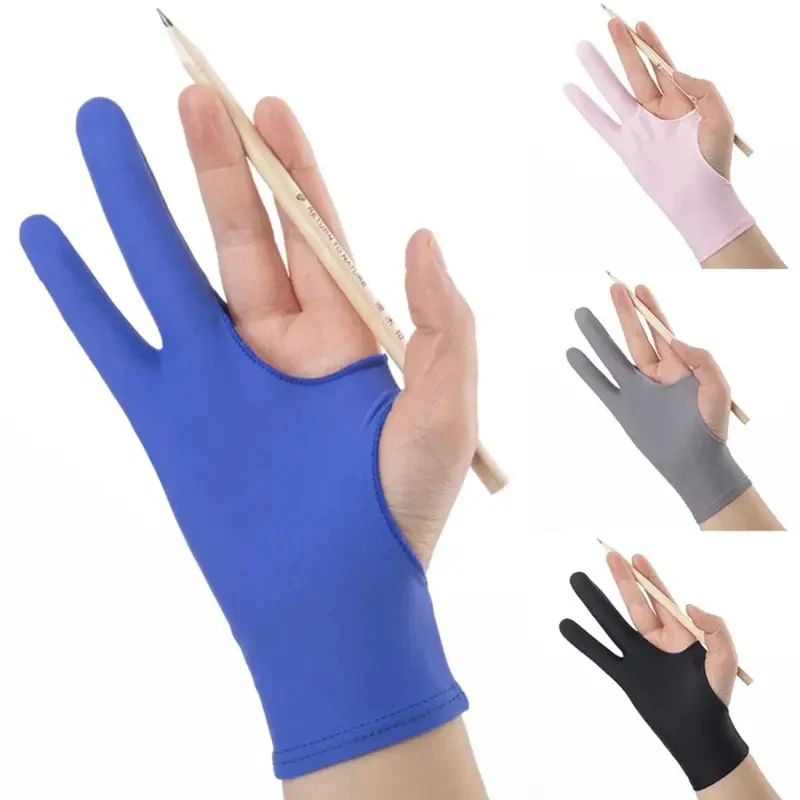 Drawing Glove Artist - 1/3 adet Stylus Siyah Mavi Gri