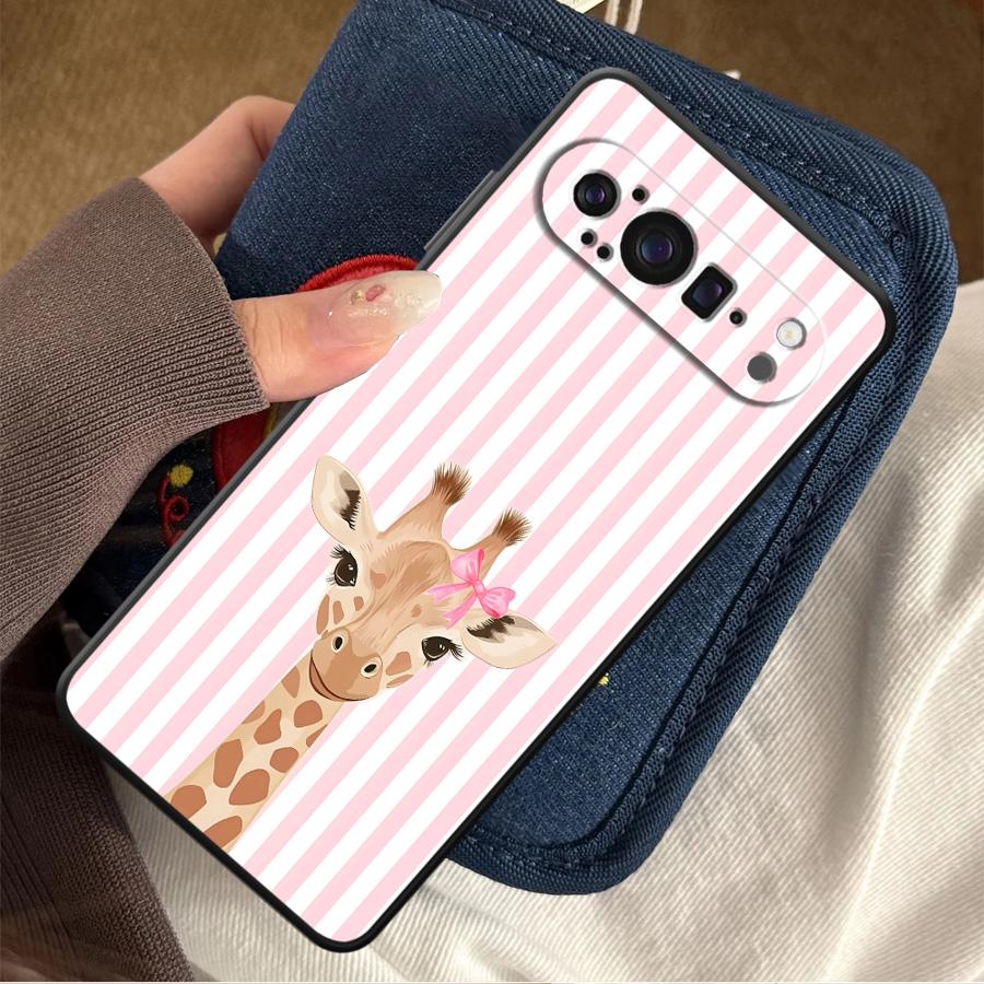Tablet And Accessories Case - Karikatür Zürafa Funda Telefon Kılıfı Google