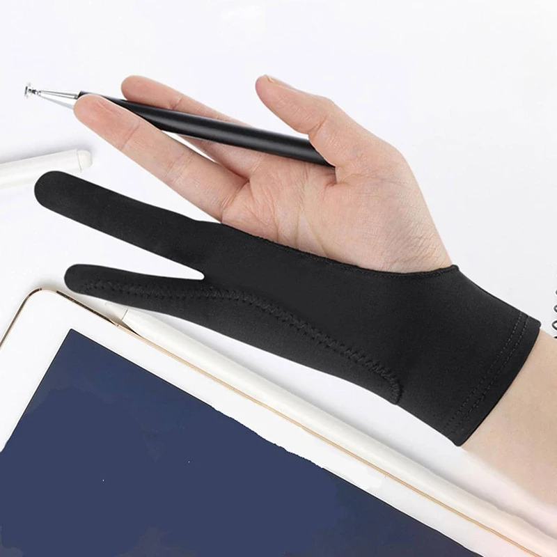 Drawing Glove Artist - 1/2 adet tek/üç katmanlı 2 parmak