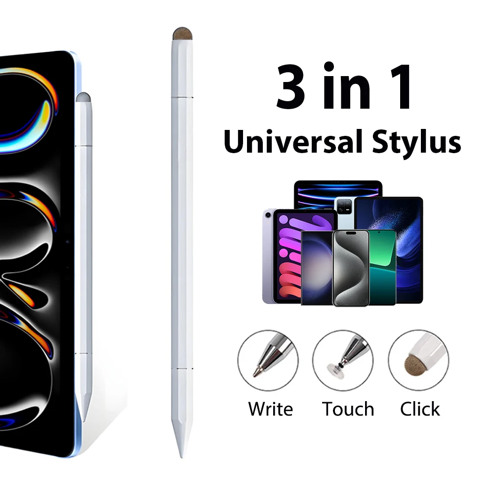 Samsung Tablet Drawing Accessories - 3'ü 1 Arada Evrensel Manyetik Stylus