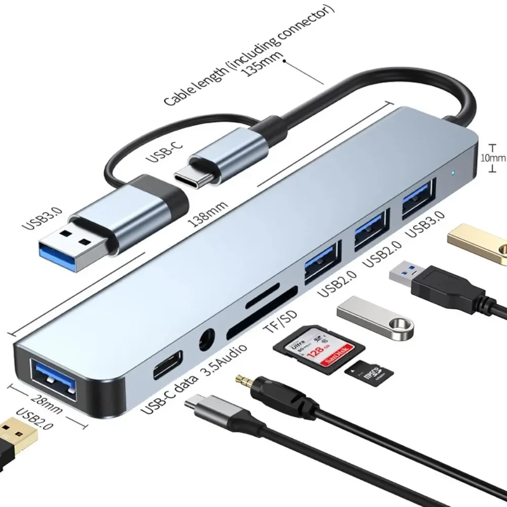Microsd Card Tablet - 8'i 2 USB-C Hub 3.0 SD/TF