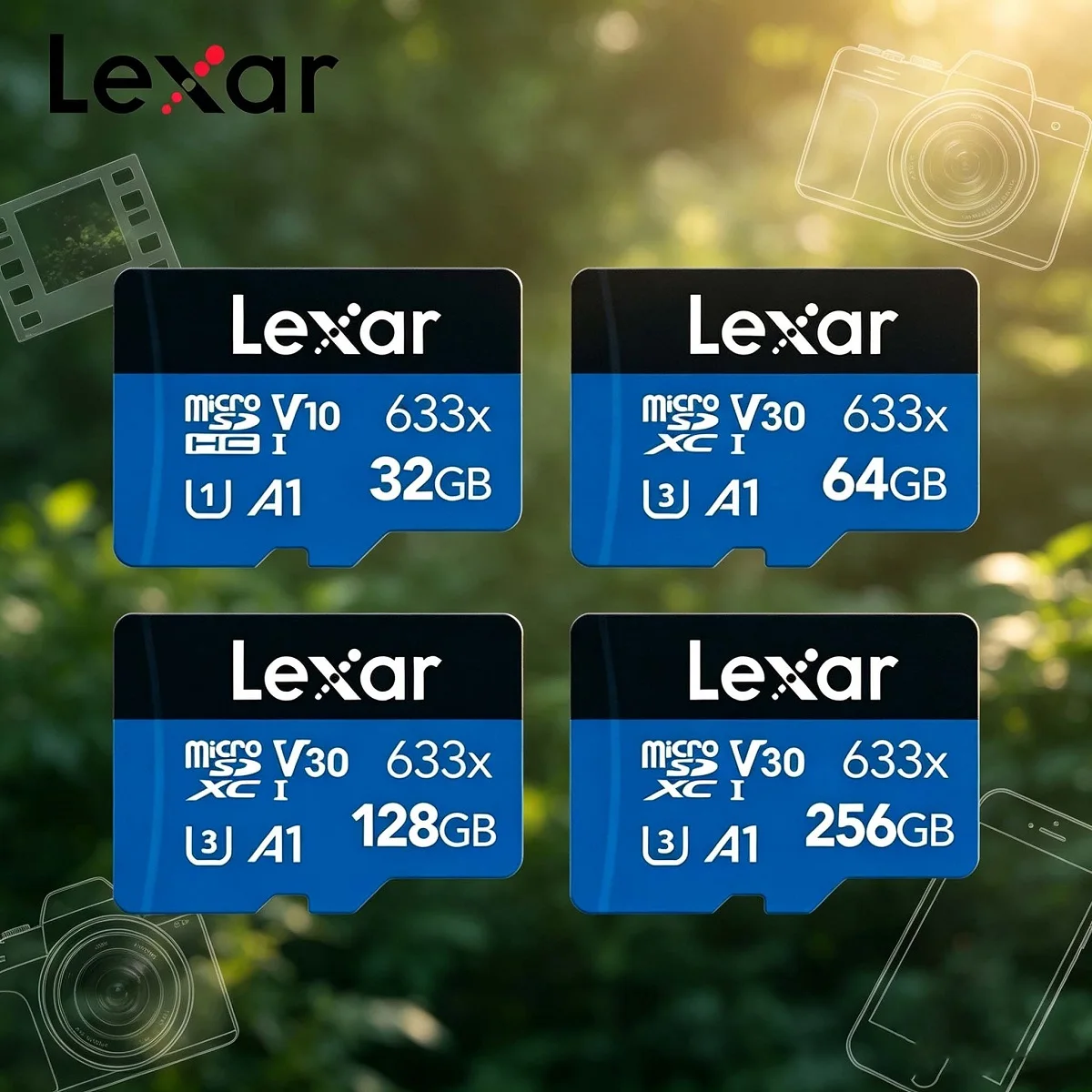 Microsd Card Tablet - Orijinal Lexar TF Kart 633x Mikro