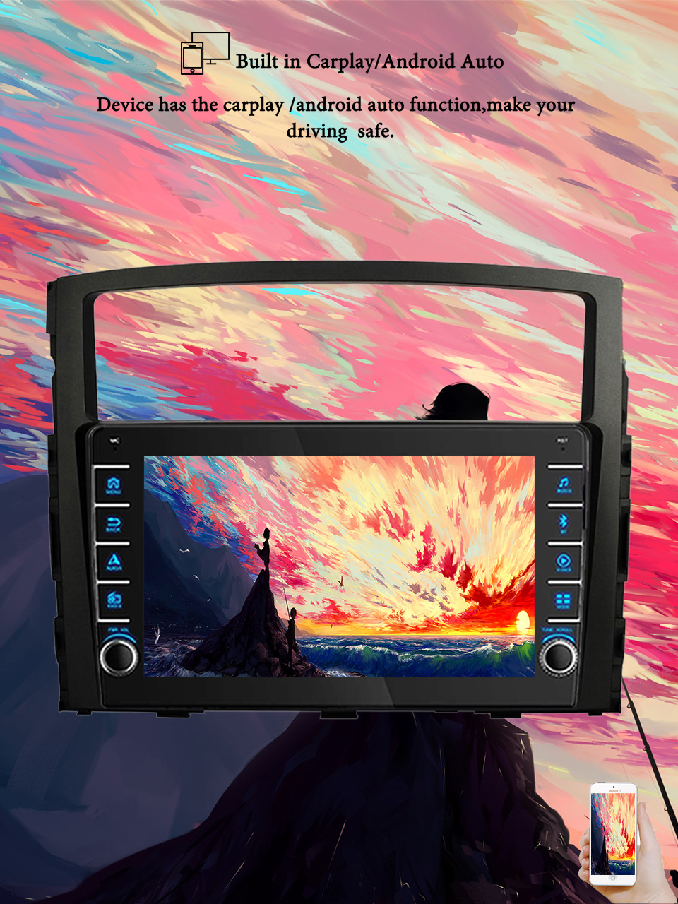 Tablet Danish Mobile & Accessories Faisalabad - 8G+128G Android 14 Mitsubishi Pajero 2006