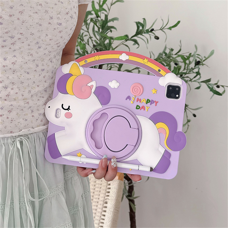 Karikatür Unicorn Çocuklar Sta - Samsung Tablet A9 Accessories incelemesi ve fiyatı